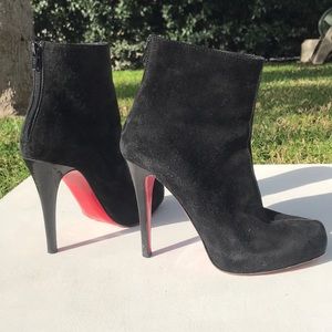 Black Christian Louboutin platform booties